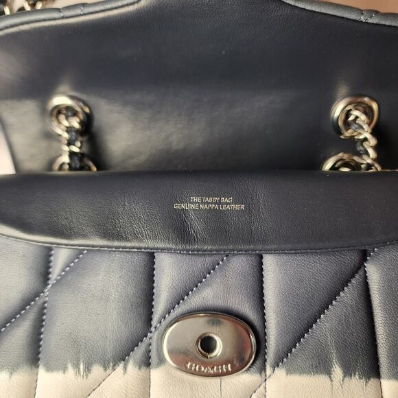 COACH CU080 Quilted Tabby Bag 20 Tie Dye Midnight Navy V2 - Picture 6 of 8